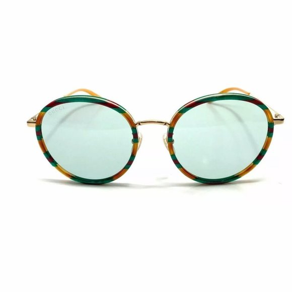 Gucci Men's Havana Green Round Sunglasses! - Picture 2 of 4